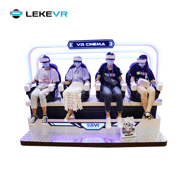 LEKE VR Máquina de juego 9D Motion Cinema Chiar Parque de atracciones de realidad virtual Egg Chiar 4 Seat Silla de cine