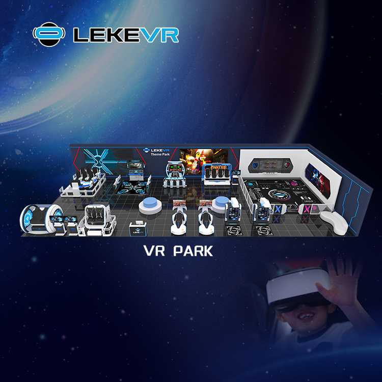 LEKE VR Parque de atracciones para niños Proveedor de máquinas de realidad virtual VR Empresa de soluciones VR Game Center 9d Simulator Theme Park